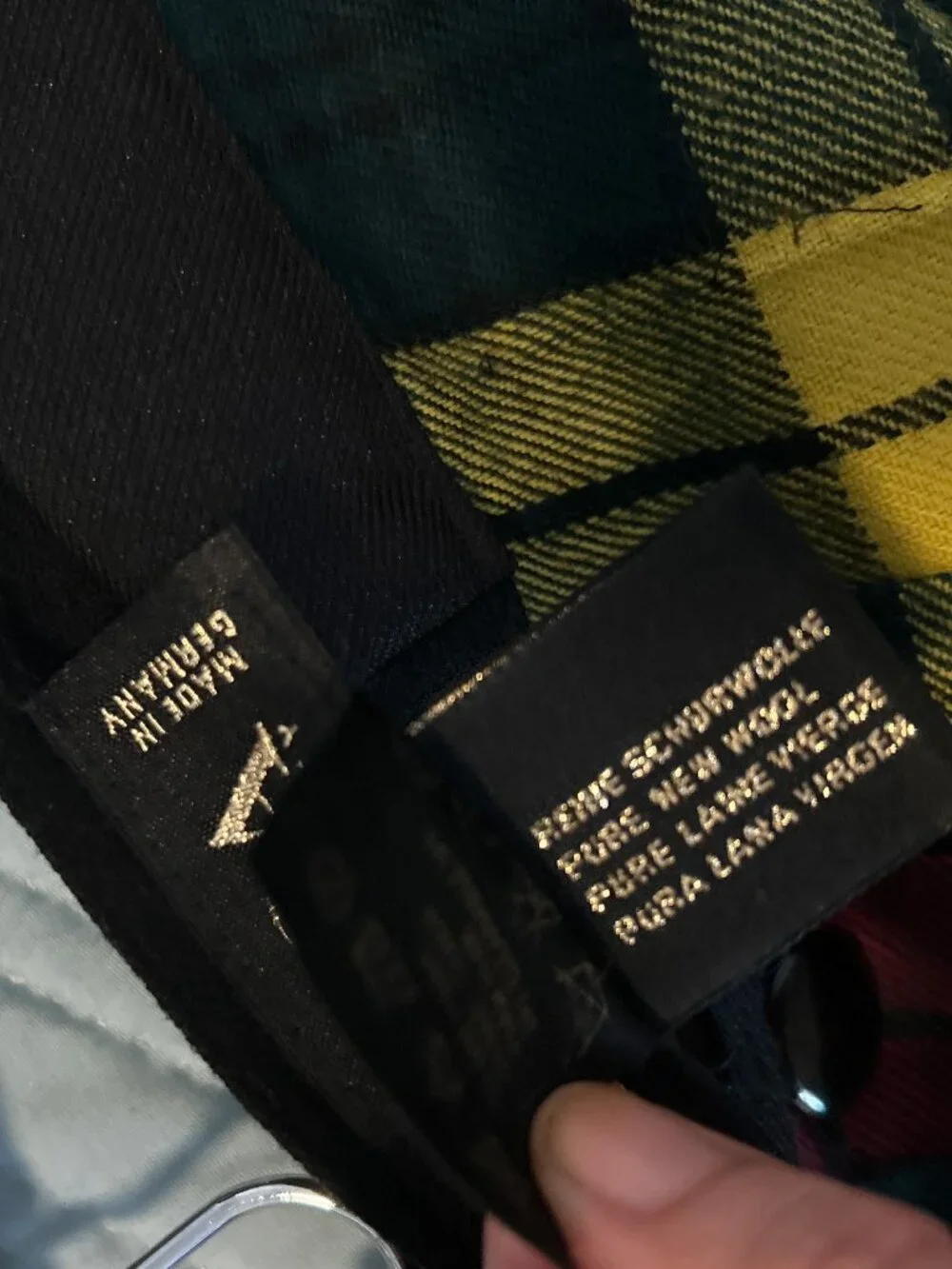 Vintage‎ Escada Tartan Buchanan Plaid Button Down Wool School Girl Skirt